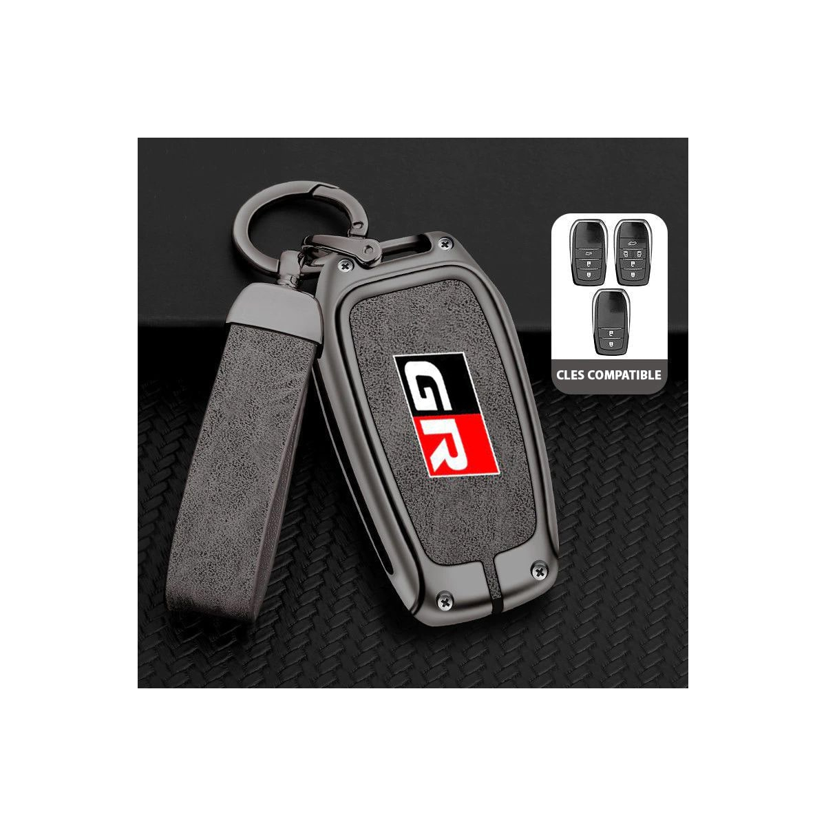 PROTEGE CLE + PORTE CLES TOYOTA GR GRIS | WRC Rally Mega.Store
