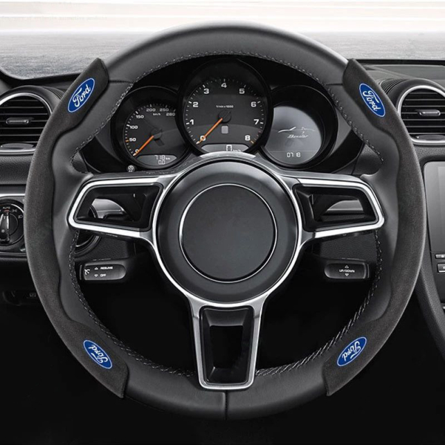 COUVRE VOLANT NOIR POUR VOITURE FORD | WRC Rally Mega.Store