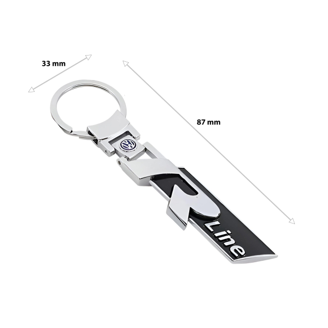 PORTE CLES VOLKSWAGEN R METAL NOIR | WRC Rally Mega.Store