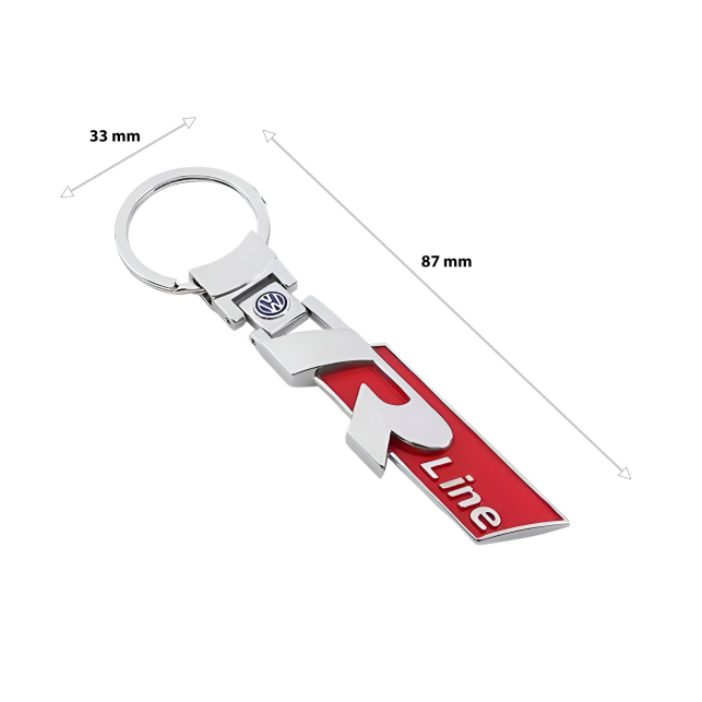PORTE CLES VOLKSWAGEN R METAL ROUGE | WRC Rally Mega.Store